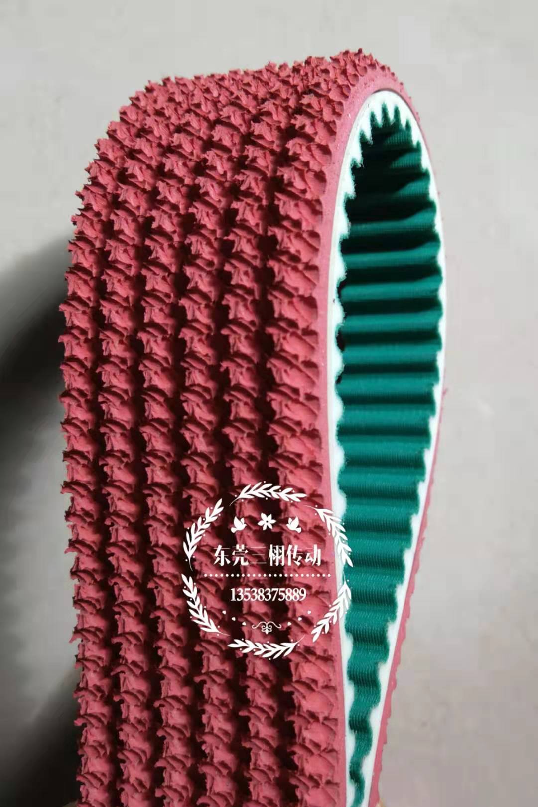 綠布PU同步帶加花紋